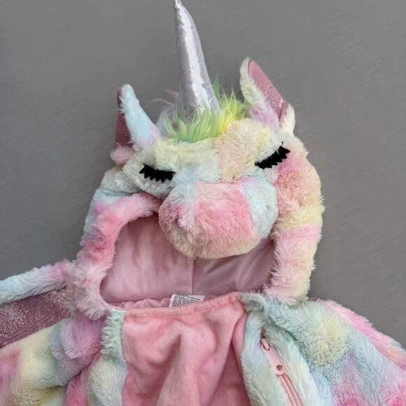 Toddler Unicorn Costume 18-24 mos Pattern Wings Tail One Piece Halloween - Picture 7 of 8